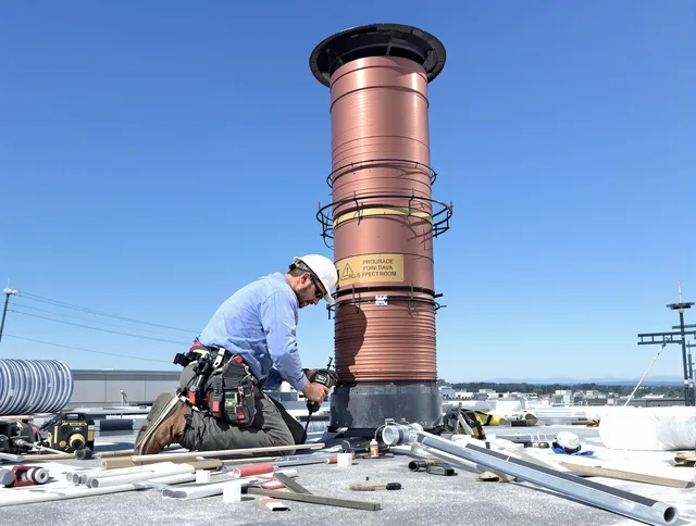 Installed chimney liner by St. Petersburg Chimney Sweep in St. Petersburg, FL