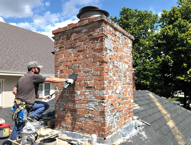 Completed chimney rebuild by St. Petersburg Chimney Sweep in St. Petersburg, FL