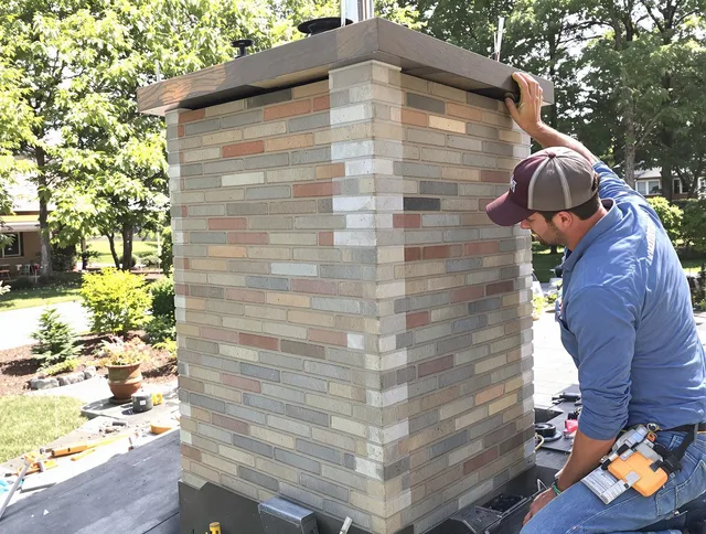 St. Petersburg Chimney Sweep completing a modern chimney remodel in St. Petersburg, FL