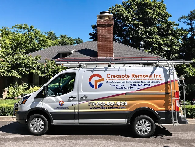 St. Petersburg Chimney Sweep technician removing creosote safely in St. Petersburg, FL