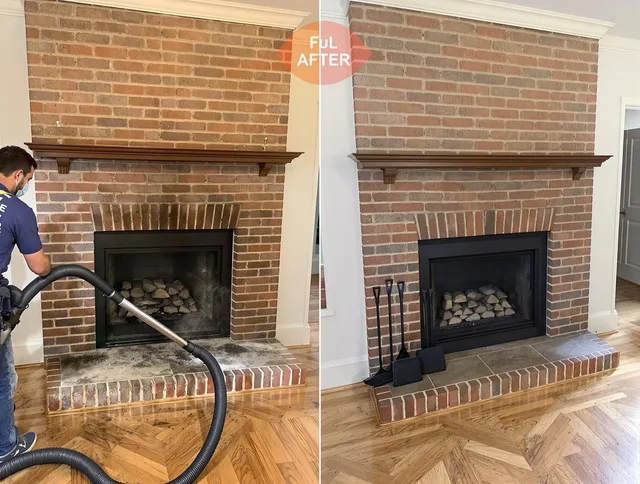 St. Petersburg Chimney Sweep carefully sanitizing a fireplace in St. Petersburg, FL
