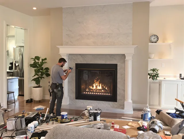 Newly installed fireplace by St. Petersburg Chimney Sweep in St. Petersburg, FL