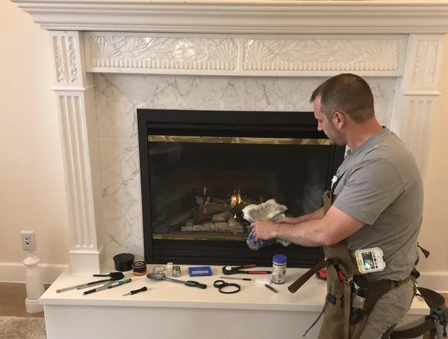 St. Petersburg Chimney Sweep performing fireplace maintenance in St. Petersburg, FL