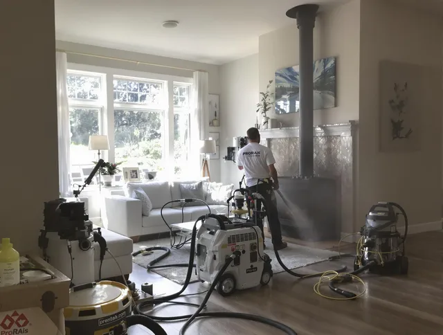 Soot removal service by St. Petersburg Chimney Sweep for a fireplace in St. Petersburg, FL